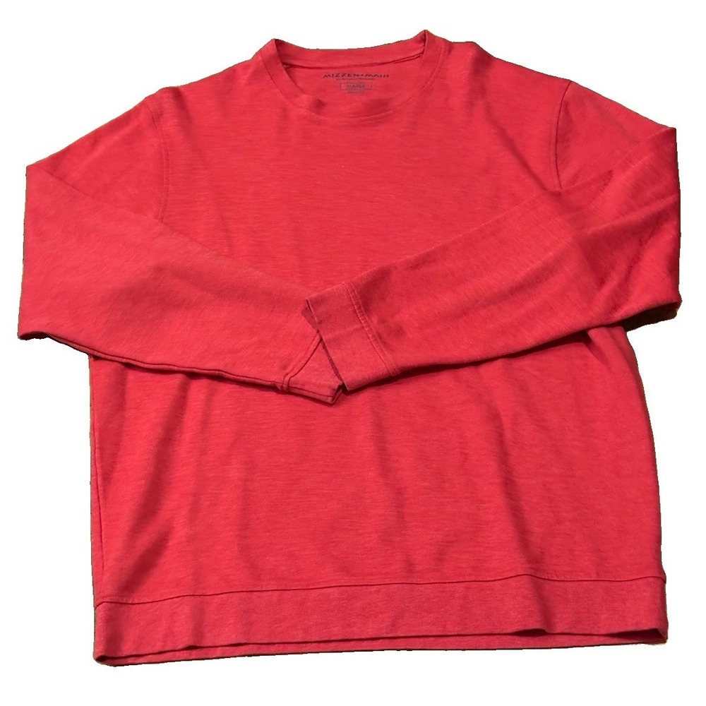Mizzen Main Men's XL Red Sweatshirt Stretch Crew Neck Soft Modal Blend